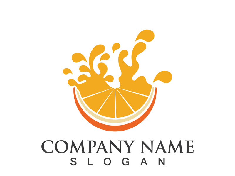 Orange logo design Vector icon illustration design