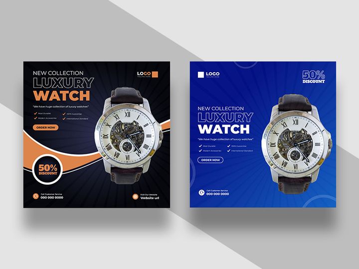 Luxury Watch Instagram Post Template Ver-3