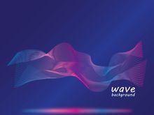 Wave line vector color background illustration