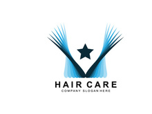 Hair Care Logo, Scalp Layer Design, Health Salon Brand Illustration