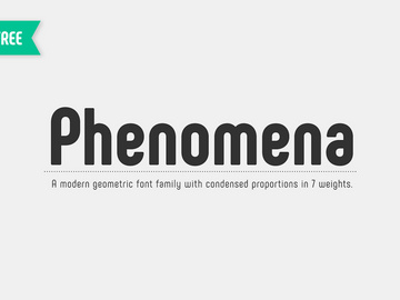 Phenomena: A free font family preview picture