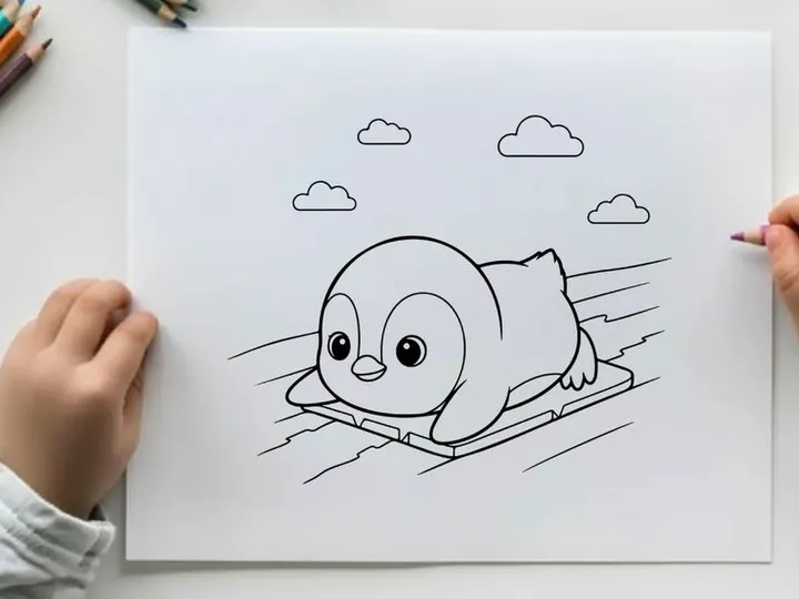 Cute sleeping puppy in cloud bed vector illustration