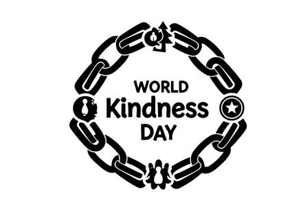 world kindness day chain heart vector illustration