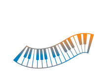 Keyboard piano vector Musical instrument illustration design template