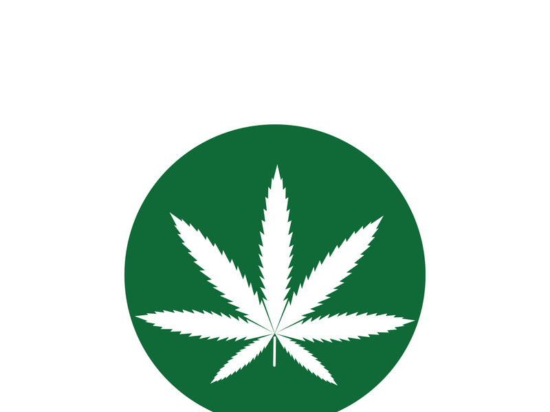 Canabis leaf logo and symbol vector