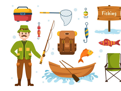 10 Fishing Shop Illustration