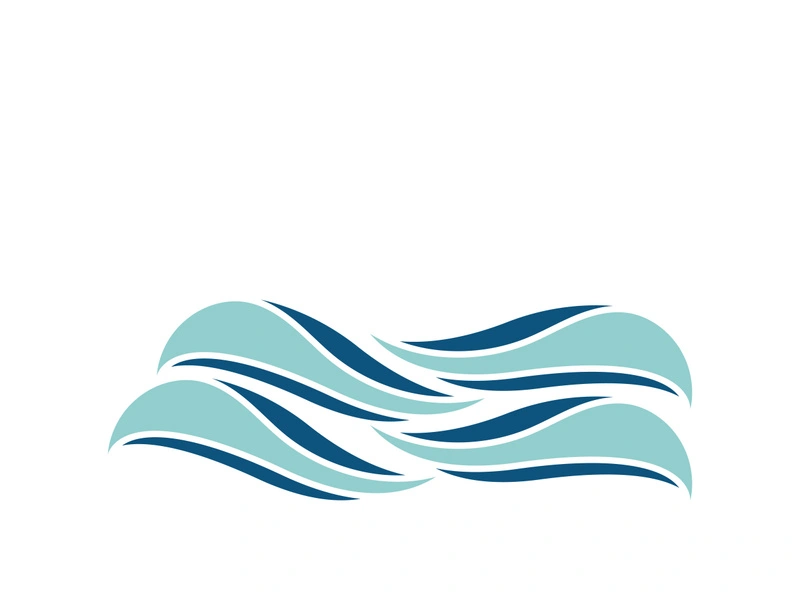 Wave beach vector illustration design logo