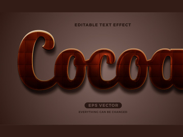 Cocoa editable text effect style vector preview picture