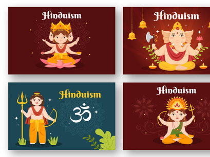 14 Hinduism of Indian Illustration