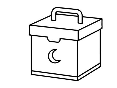 Copyright symbol on storage box for legal protection. Secure intellectual property container for trademark and licensing compliance.