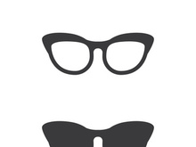 Glasses symbol vector icon