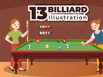 13 Billiards Game Illustration preview picture