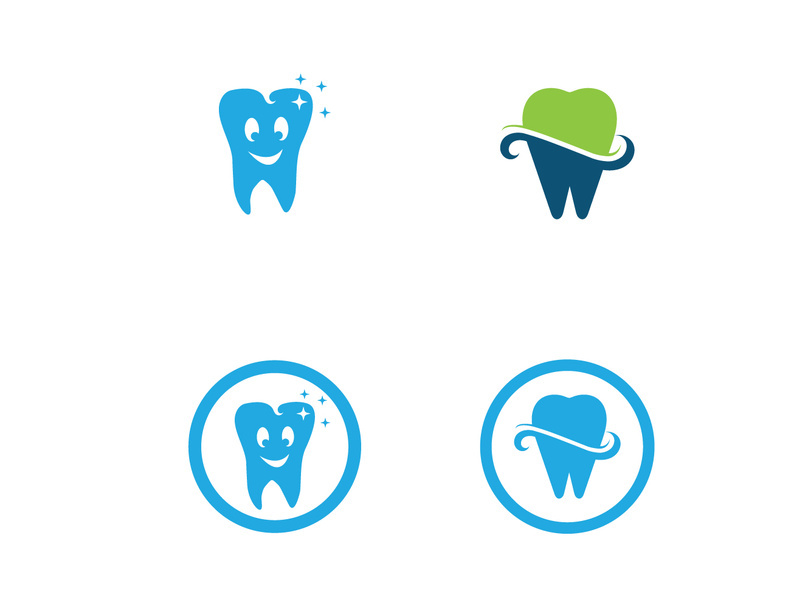 Dental care logo vector icon design