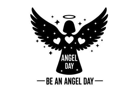 ilustración vectorial de diseño plano para celebración del día del ángel