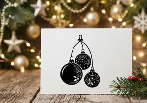 Decorative Christmas Ornaments with Snowflake Patterns for Holiday Decor