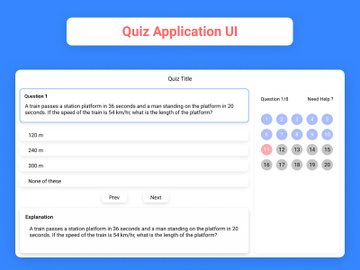 Quiz Application UI preview picture