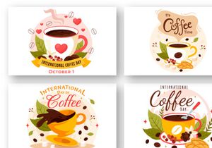12 International Coffee Day Illustration