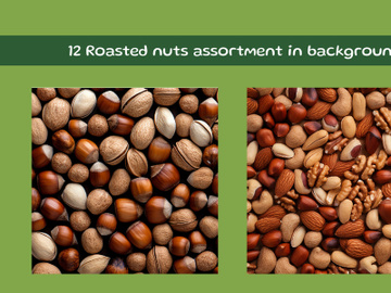 Roasted nuts assortment in background preview picture