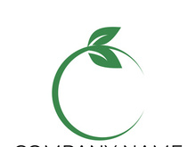 Green leaf logo design vector illustration