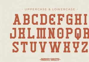 Famous Varsity - Vintage Slab Serif