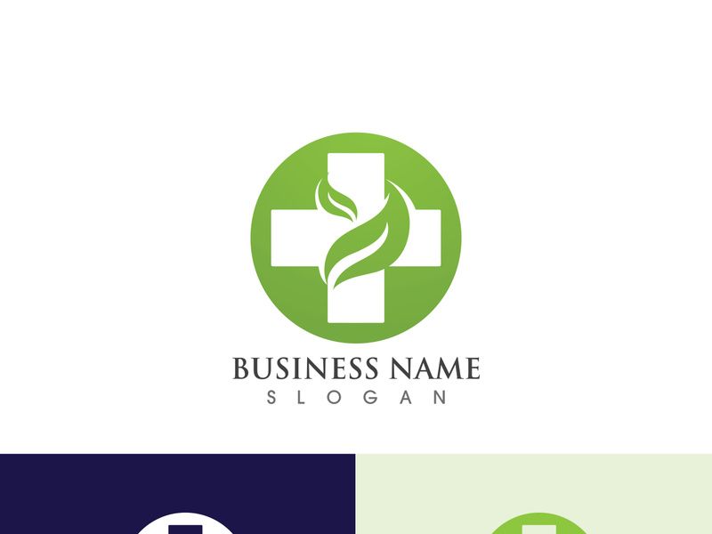 hospital logo and symbol Template, Green logo vector