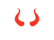 Devil horn red logo icon