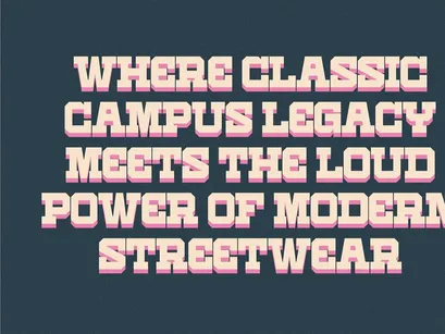 Chunky Varsity - Condensed Slab Serif Font