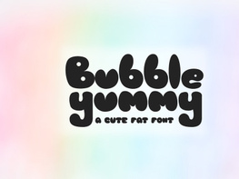 Bubble Yummy - A Cute Display Font preview picture