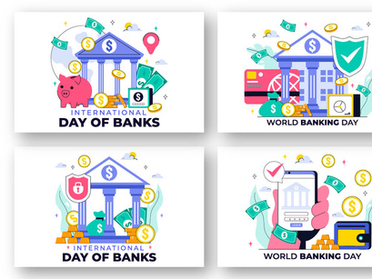 10 International Banking Day Illustration