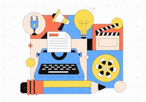 10 Screenwriter Vector Illustration