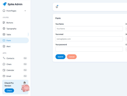 Spike Free React Tailwind Admin Template