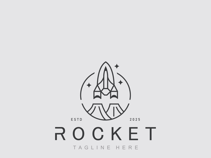 Rocket Logo Design template technology Design Concept, Creative Symbol