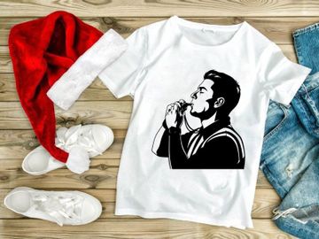 Black and white illustration of a man drinking from a bottle preview picture