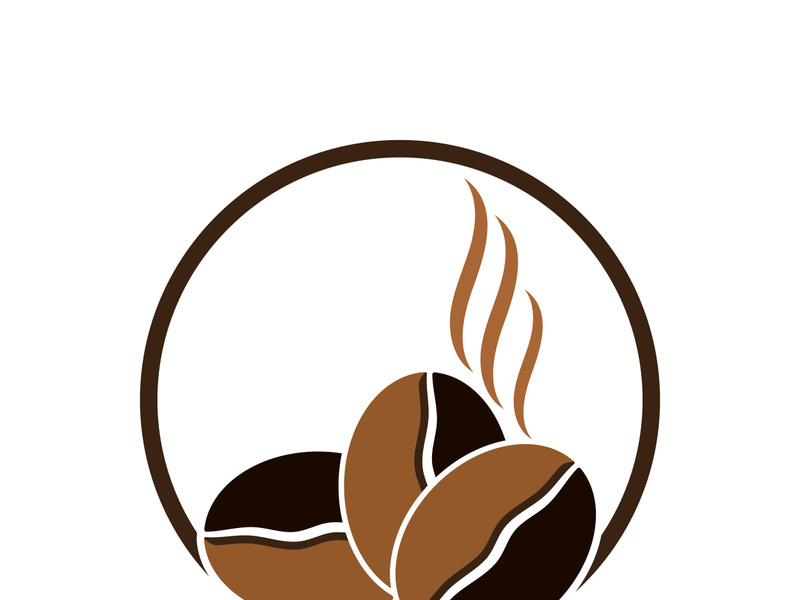 Coffee bean icon vector illustration template