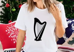 Traditional Irish Celtic Harp Classic Music Instrument Silhouette