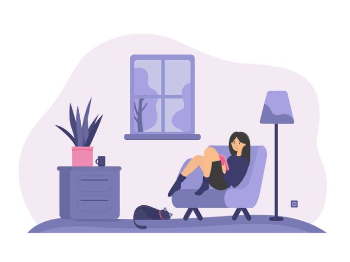 Relaxed woman