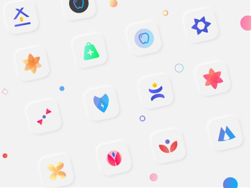 App icons Skeumorphic design preview picture