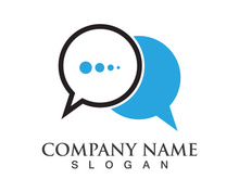 Speech bubble icon logo template vector illustration