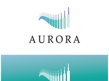 aurora logo design icon illustration vector template