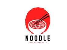 Noodle Logo, Ramen Vector, Chinese Food, Fast Food Restaurant Brand Design, Product Brand, Cafe