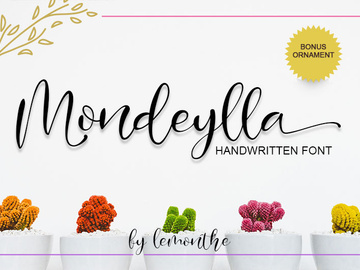 Mondeylla Handwritten font preview picture