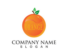 Orange logo design Vector icon illustration design