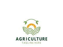 Agriculture Farm Logo Design. Premium country farming field natural harvest