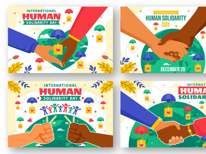 11 International Human Solidarity Day Illustration