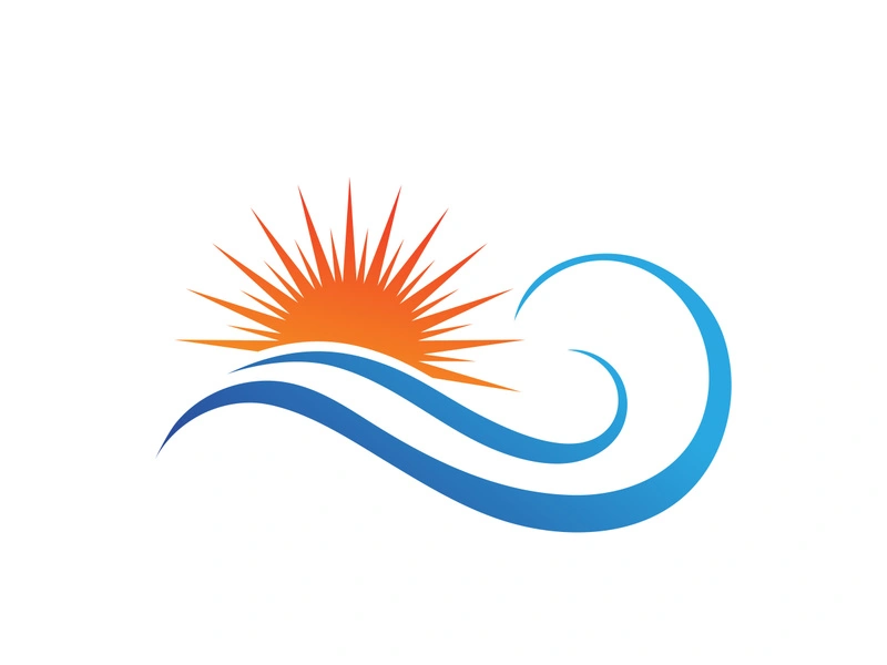 Water wave icon vector