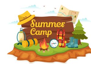 15 Summer Camp Vector Illustration