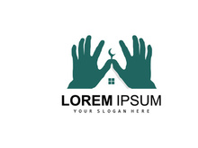 Hand Logo, Teamwork Vector Design