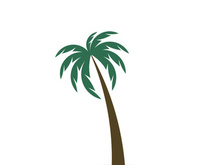 Palm tree summer logo template vector illustration