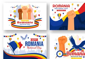 13 Romania National Day Illustration