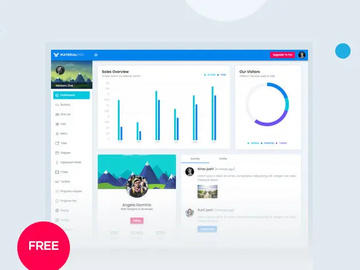 MaterialPro Free Angular Admin Dashboard Template preview picture